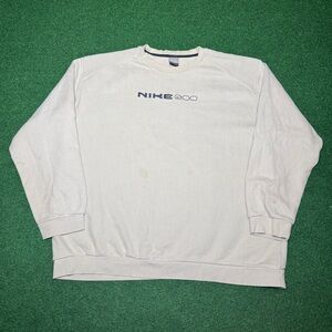 Vintage 90s Nike Crewneck, Embroidered Sweatshirt, Y2K Iconic Simplistic (XXL)